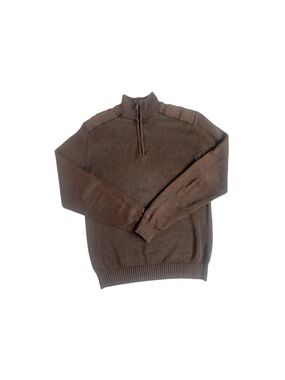 Method Men's Brown Zip-Neck Sweater